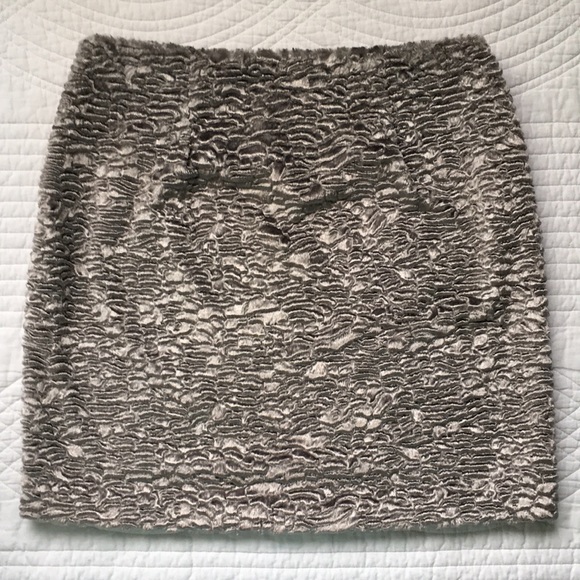 Anthropologie Poleci Faux Fur Ridged Skirt Small 2 Waist 26 - Picture 3 of 8